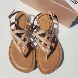 Fergalicious by Fergie nude strappy sandals